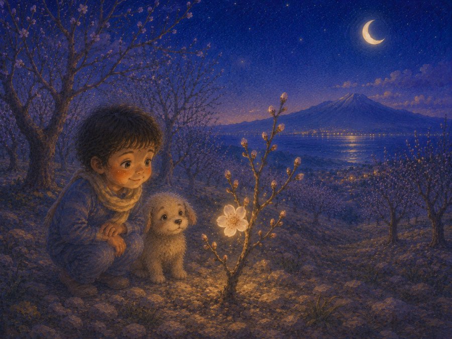 Illustration for The Almond Tree That Bloomed First