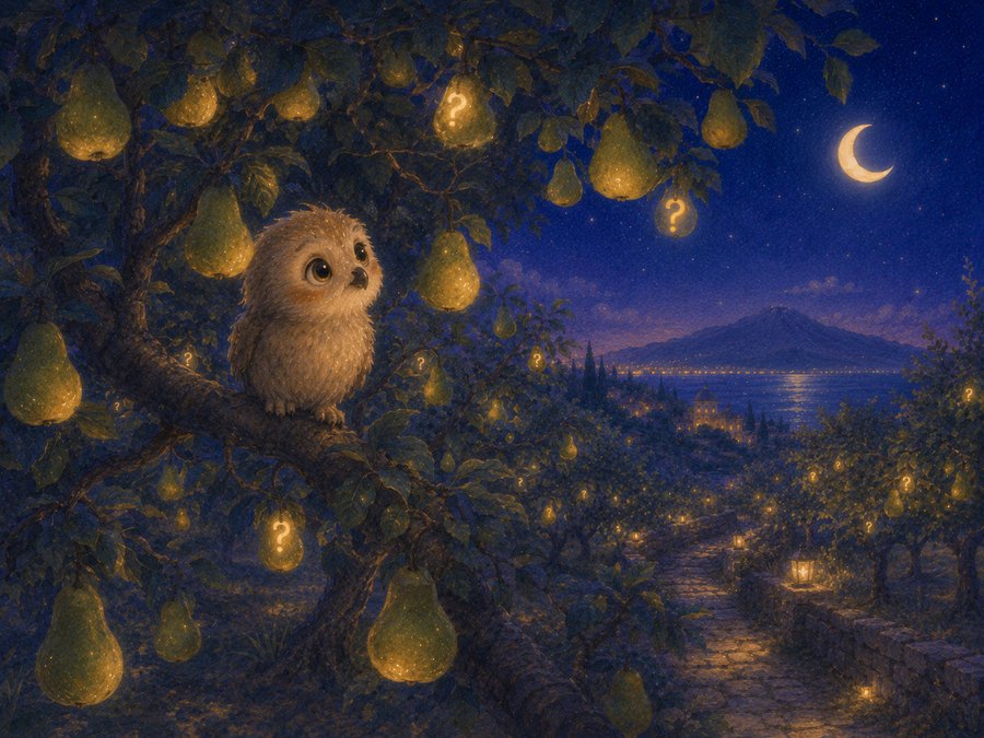 Illustration for The Pear Tree That Asked Questions
