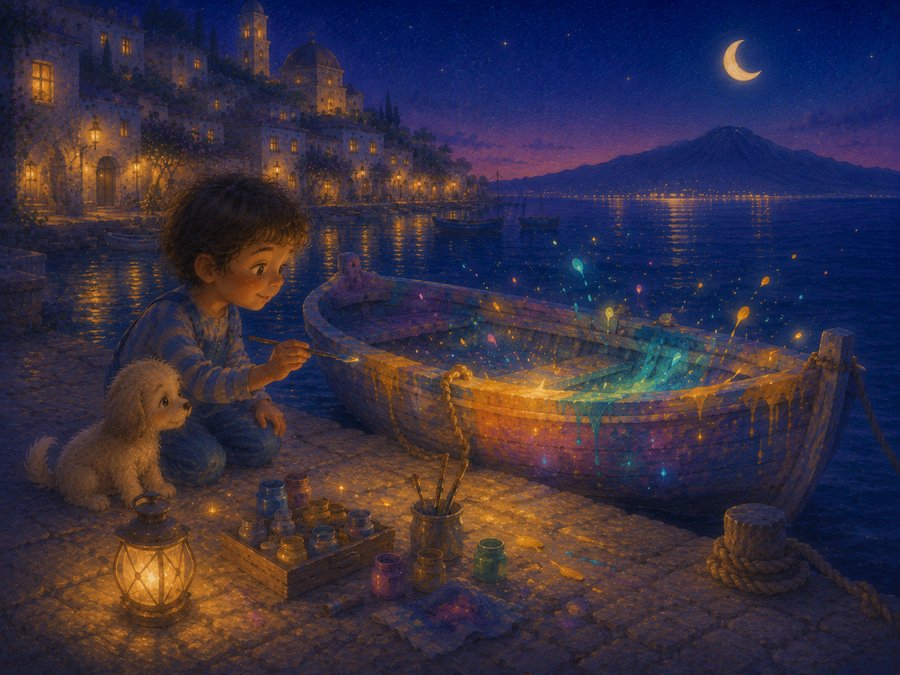 Illustration for The Boat of Faded Colours