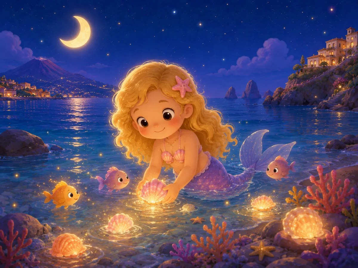 Illustrazione per Lia e le conchiglie luminose