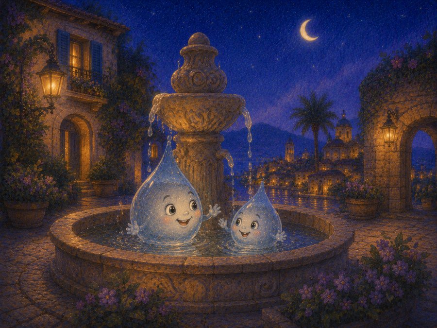 Illustration for The Fountain of Equal Drops