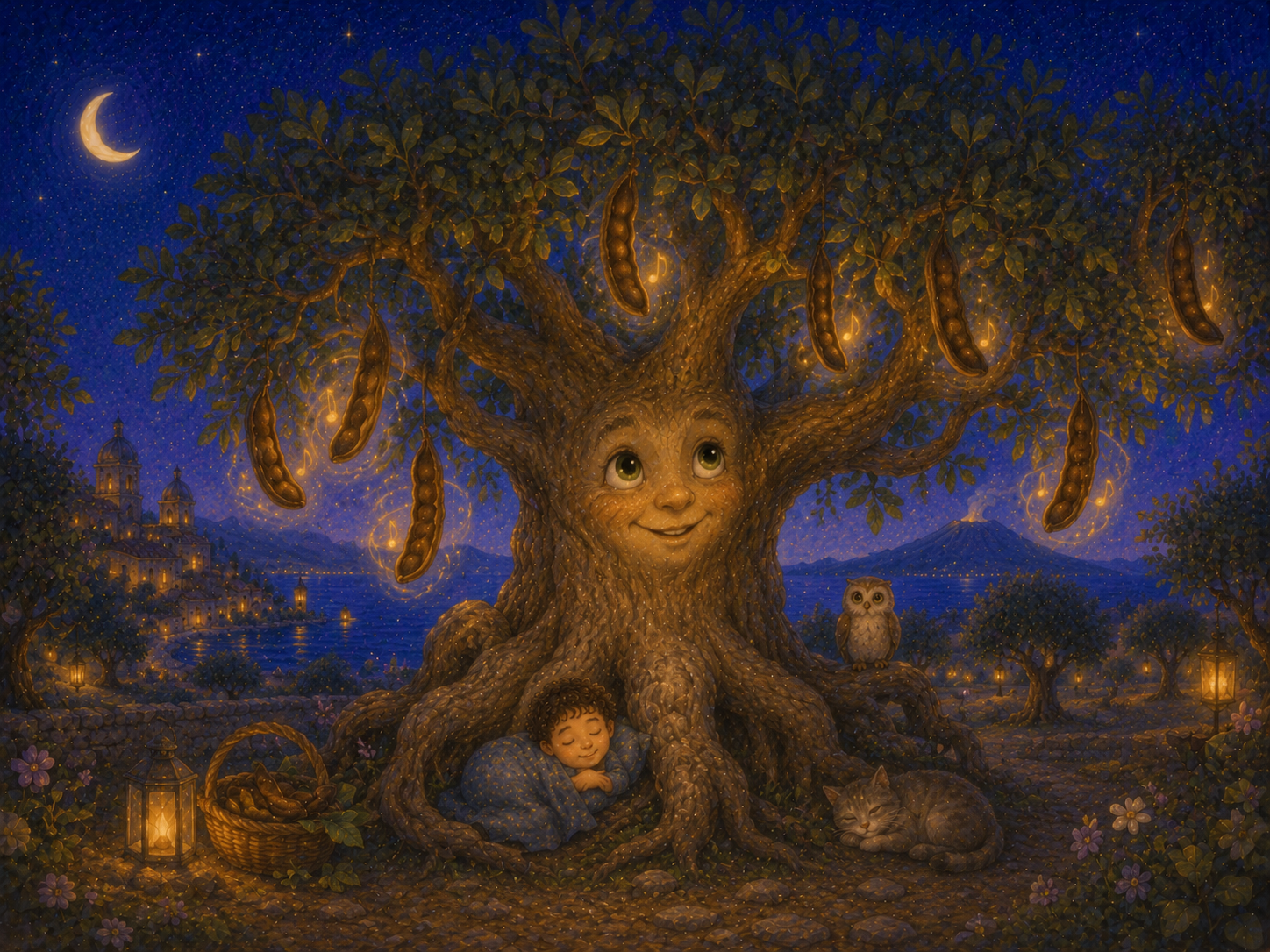 Illustrazione per Il carrubo dei sogni lunghi