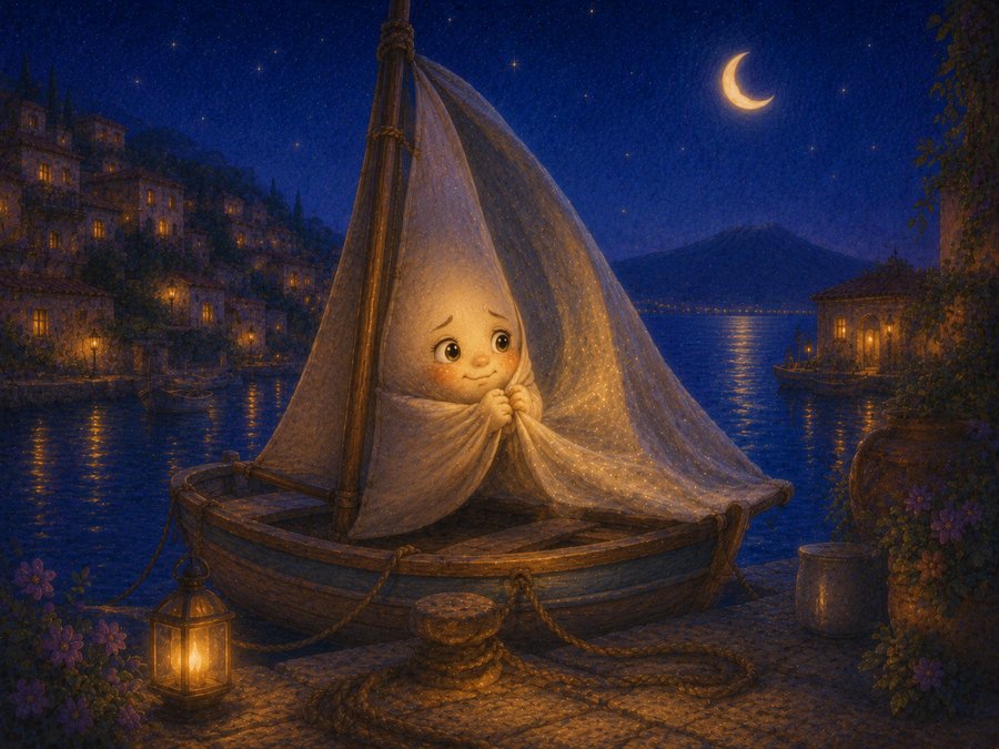 Illustration for The Sail That Was Afraid of the Sea
