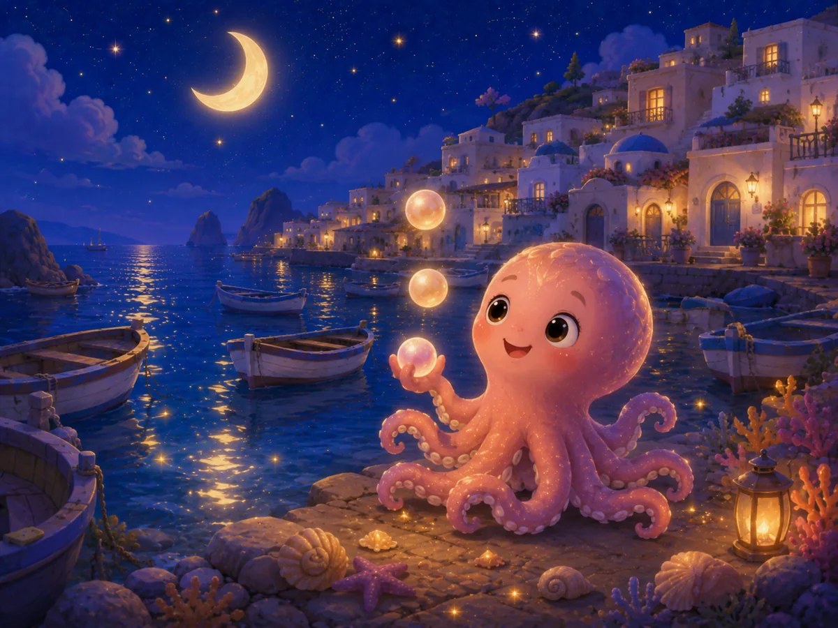 Illustrazione per Otto e le perle del porticciolo